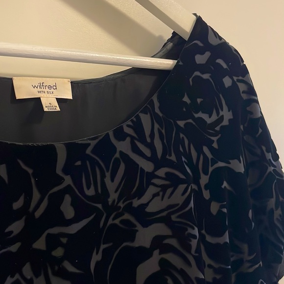 Wilfred Silk Velvet Bouchette Tee-Dress - Picture 3 of 7